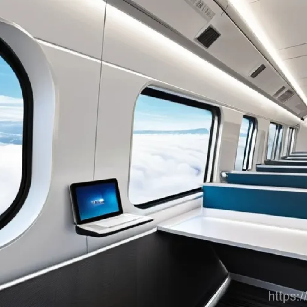 교통직 전문가의 커리어 조언 - **Prompt 1: Futuristic Mobile Workspace on a Shinkansen**
    "A sleek, modern Shinkansen train inte...