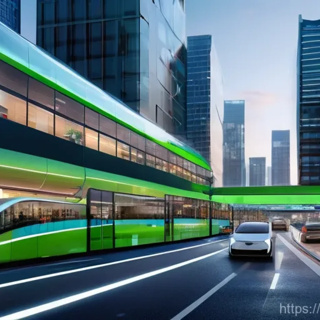 교통직 필기시험 최신 문제 경향 - **Prompt:** A futuristic, bustling smart city at dusk, showcasing advanced AI and autonomous driving...