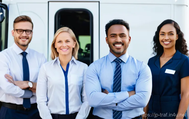교통직 경력 개발을 위한 자격증 - **Prompt:** A dynamic, futuristic transportation hub at dawn. Sleek, self-driving electric vehicles ...