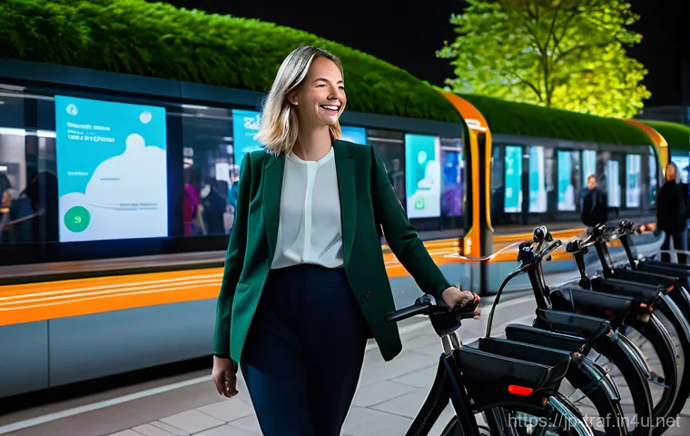 교통업계와 최신 기술 융합 사례 - Here are three detailed image prompts in English, designed for image generation, keeping all the spe...