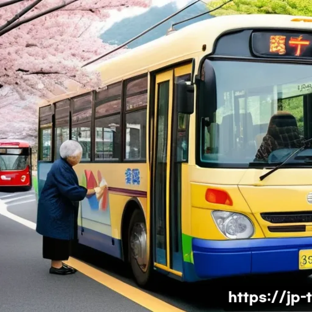 교통직 업무와 관련된 도전 과제 - **Prompt:** "A heartwarming scene in a rural Japanese town. An elderly woman with a kind smile is be...