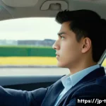 교통관련 자격증 실기시험 후기 - **Image Prompt 1: The Focused Practical Exam Driver**
    "A young adult, dressed in casual everyday...