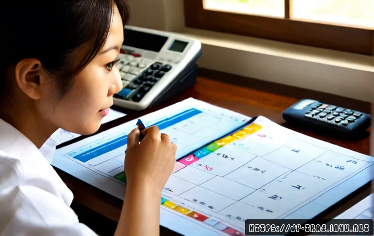 교통직 필기시험 고득점 사례 분석 - Photorealistic Japanese civil service exam candidate in a neat home study space, confidently reviewi...
